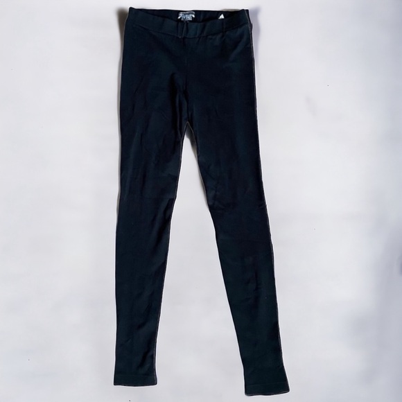 VINCE Leggings SMALL Solid Black Stretch Seam Down Leg Pants - Picture 1 of 4